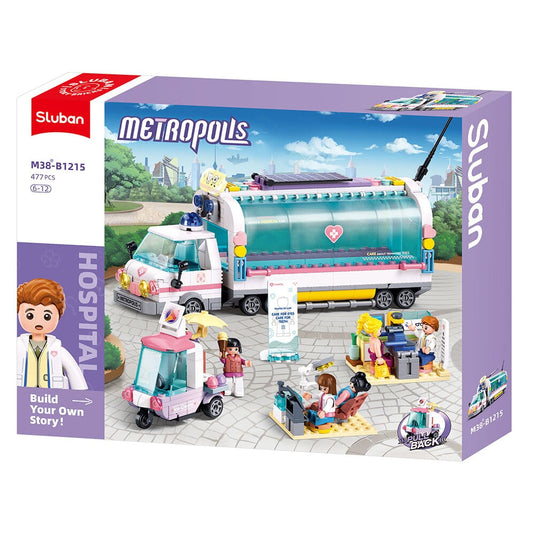 Sluban metropolis doctor-mobile nursing car (pull back) (m38-b1215)