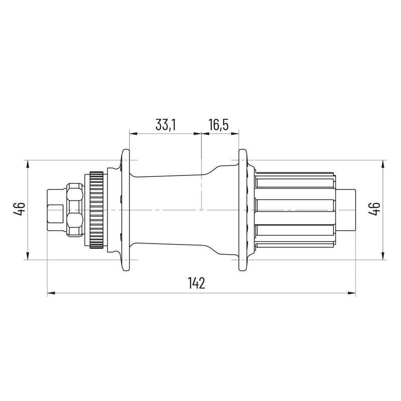 Afbeelding laden in galerijviewer, Miche xmx achternaaf mtb 142mm tx12 28g shimano
