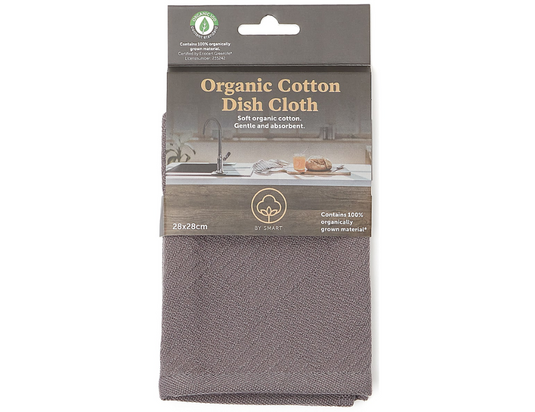 Smart keukenvaatdoek - 28x28 - antraciet - biokatoen