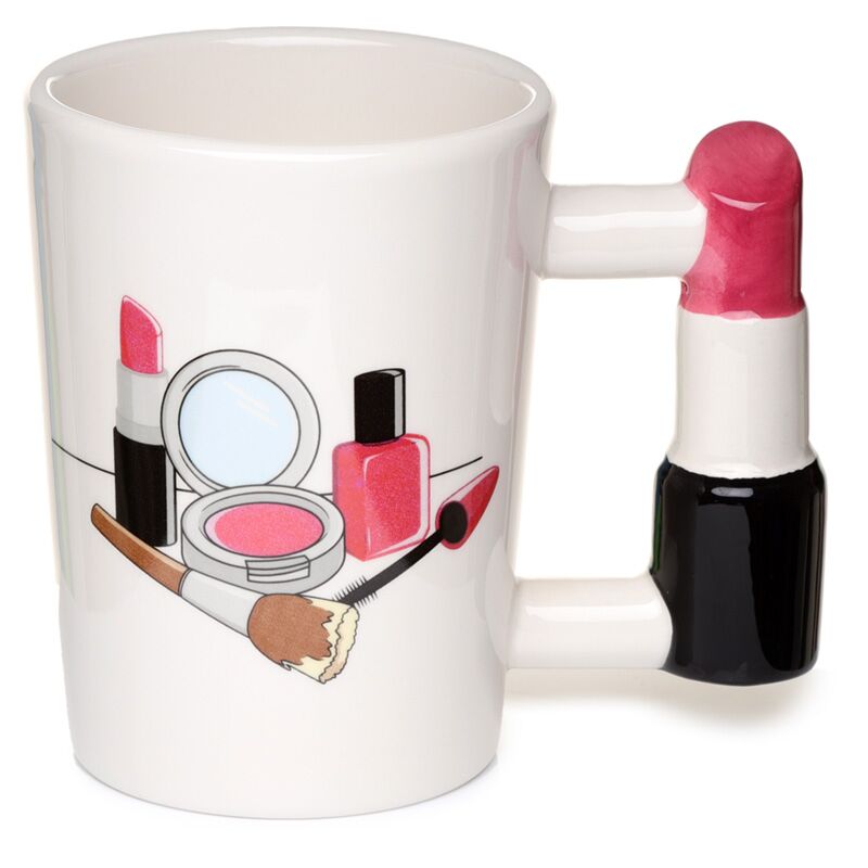 Load image into Gallery viewer, Lippenstift - gevormd handvat keramiek mok
