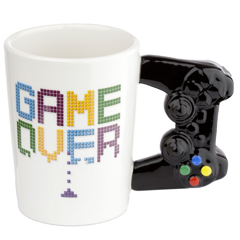 Load image into Gallery viewer, Game over - gevormd handvat keramiek mok
