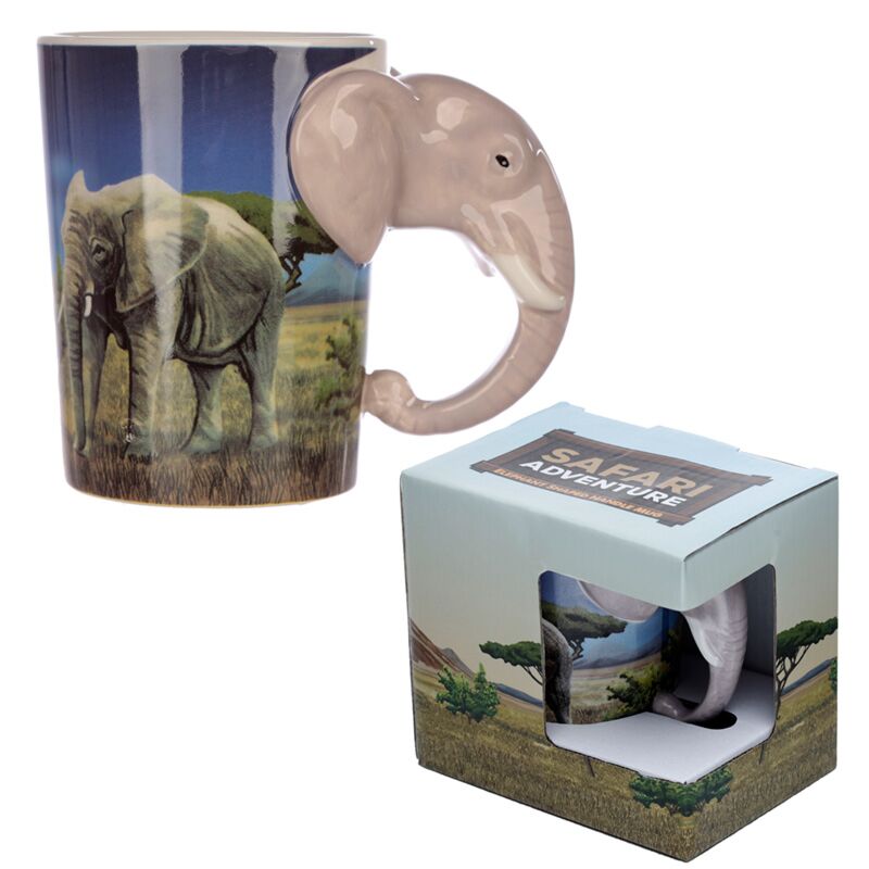 Load image into Gallery viewer, Olifant - gevormd handvat keramiek mok
