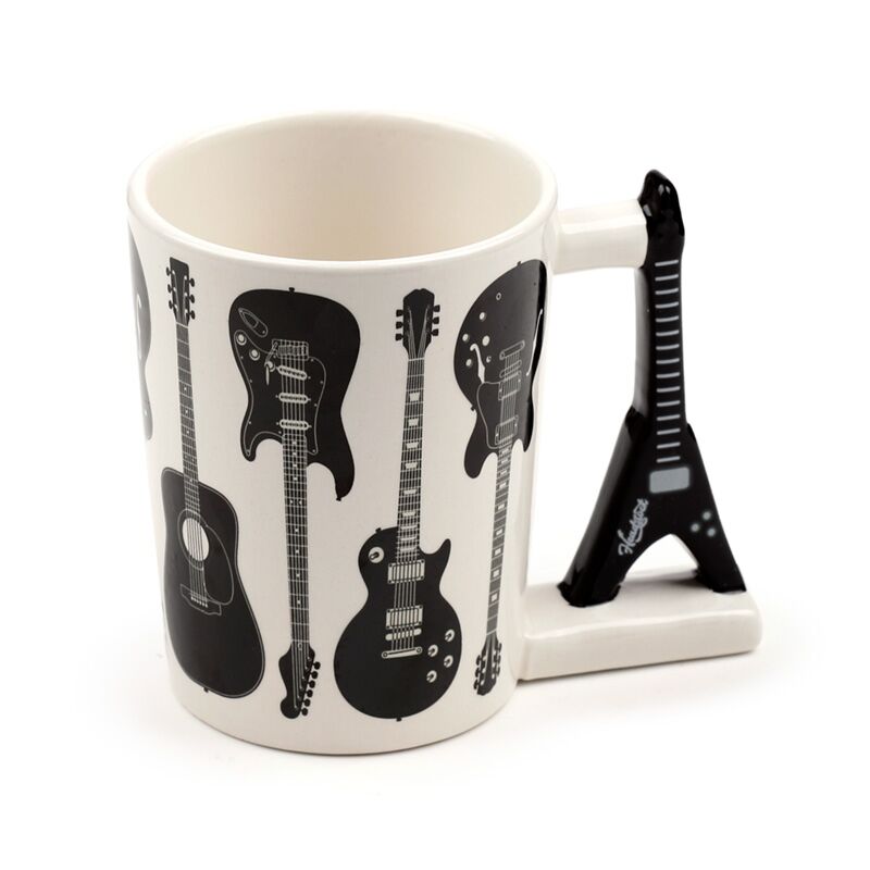 Load image into Gallery viewer, Headstock rock gitaar - gevormd handvat keramiek mok
