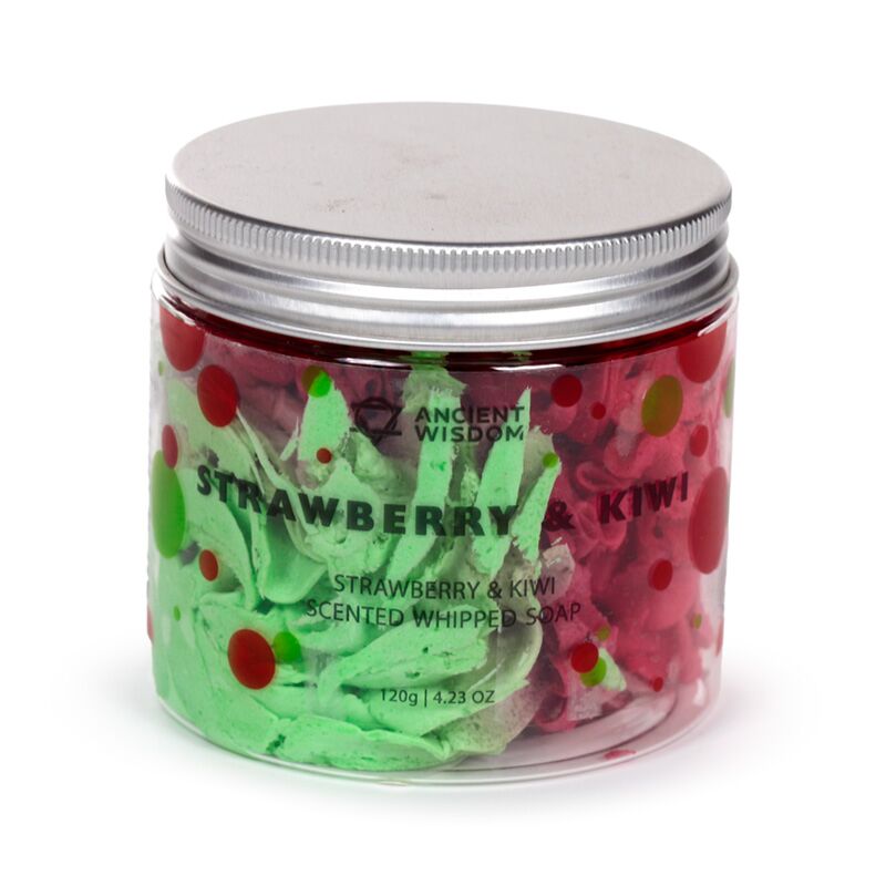 Load image into Gallery viewer, Aardbei kiwi pot met whipped soap bodywash
