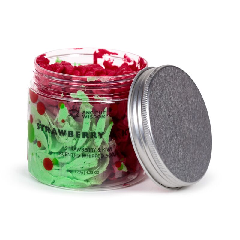 Load image into Gallery viewer, Aardbei kiwi pot met whipped soap bodywash
