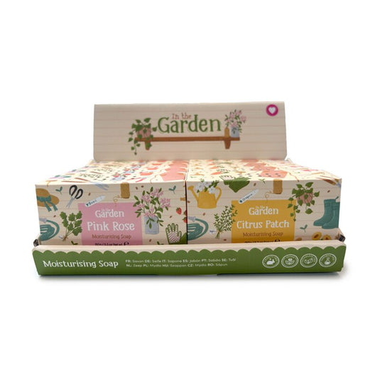 In the garden handgemaakte zeep - roze roos citroen