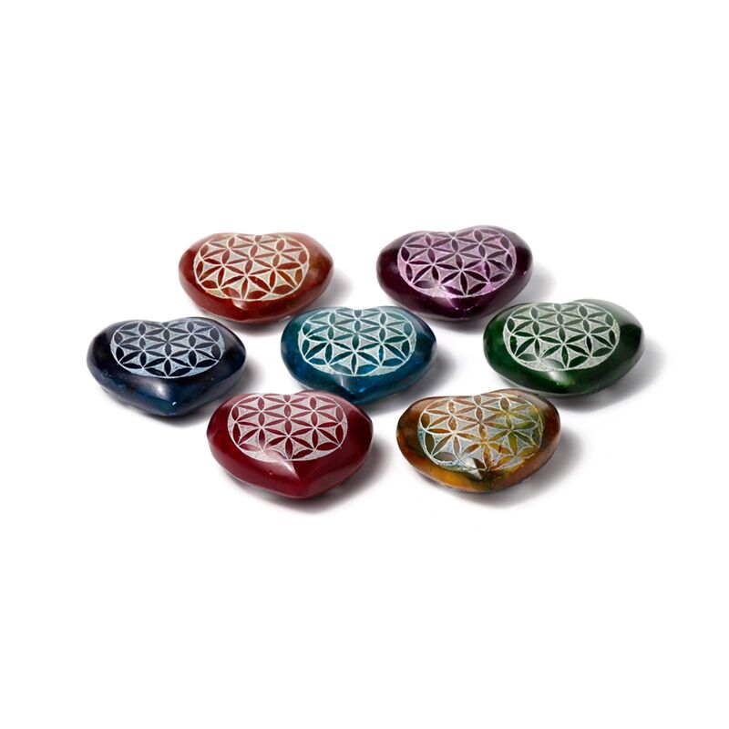 Load image into Gallery viewer, Zeepsteen chakra hart flower of life wierookstokjes houder
