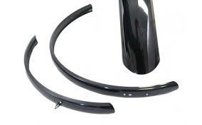 Load image into Gallery viewer, spatbordenset Hybride 28 inch staal zwart
