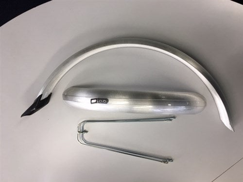 Eurofender stel spatborden 20 inch 50 pvc zilver
