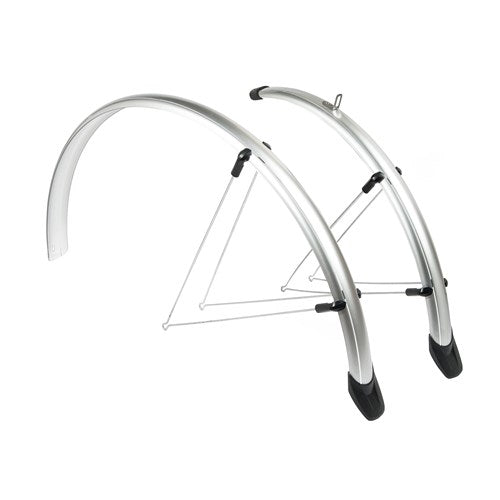 Load image into Gallery viewer, spatbordenset Rapido 28 inch 46 mm kunststof zilver
