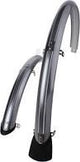 Sunnywheel kunststof spatbordset 28 inch 45 mm zilver incl. stangen