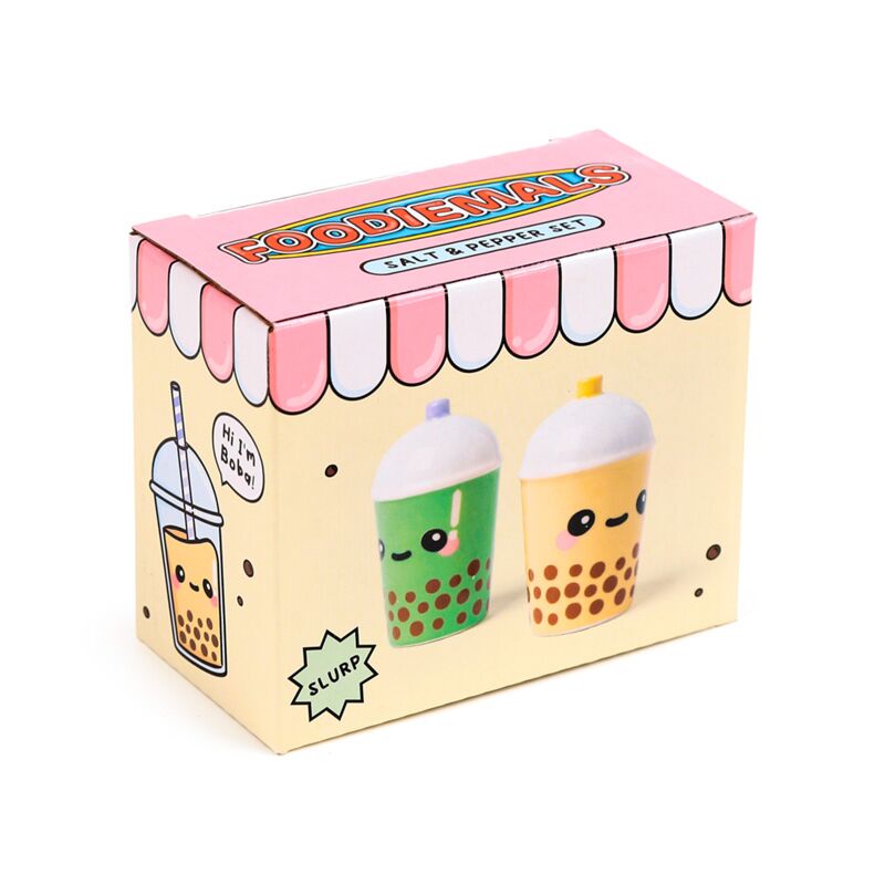 Load image into Gallery viewer, Boba matcha bubble tea foodiemals peper- en zoutstel
