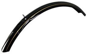 voorspatbord 28 inch staal zwart goud