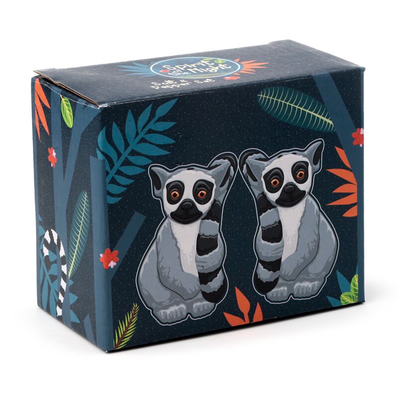 Load image into Gallery viewer, Lemur keramiek peper- en zoutstel
