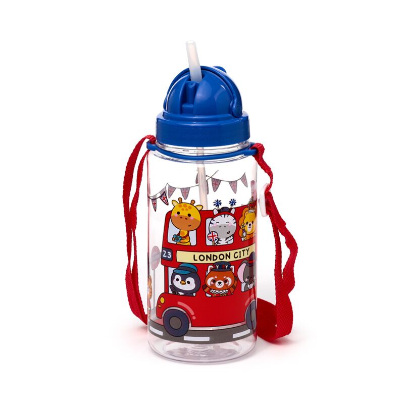 Load image into Gallery viewer, Ecozen kinder waterfles 450ml flip straw adoramals londen
