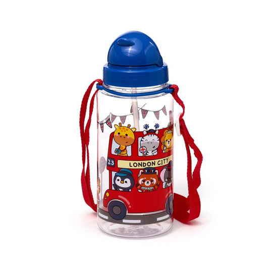 Ecozen kinder waterfles 450ml flip straw adoramals londen