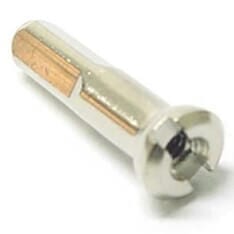 Load image into Gallery viewer, Sapim spaaknippel 14 polyax 16mm zilver messing (100st)
