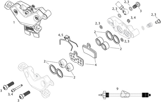 Sram scheibenbremse motive silver front disc brakes motifs silver black