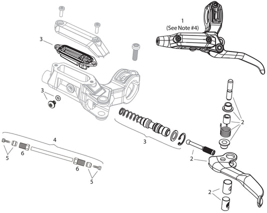 Sram scheibenbremse db6 disc brakes db6 left black