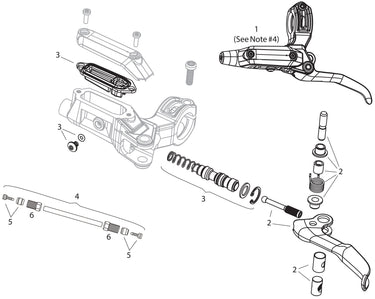 Sram scheibenbremse db6 disc brakes db6 right black