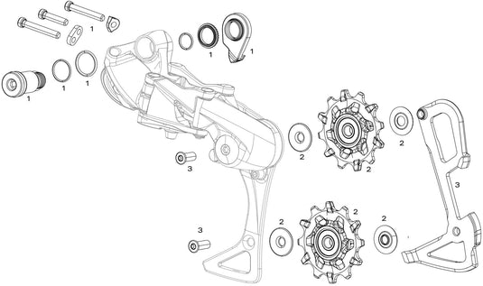 Sram achterderailleur gx dh rear derail. gx dh medium a3