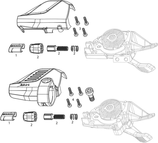 Sram duimversteller eagle 70 transmission thumb shifter e 70 t-type single cl. 12-f.
