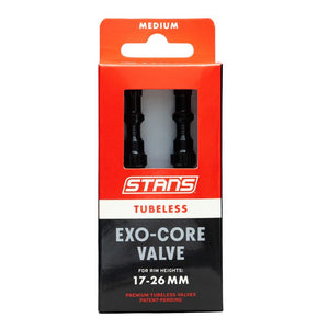 Stan's tubeless exo-core valves - medium - black
