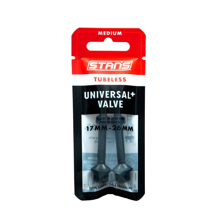 ギャラリービューアに画像をロードする, Stan's tubeless universal+ valves - medium - black

