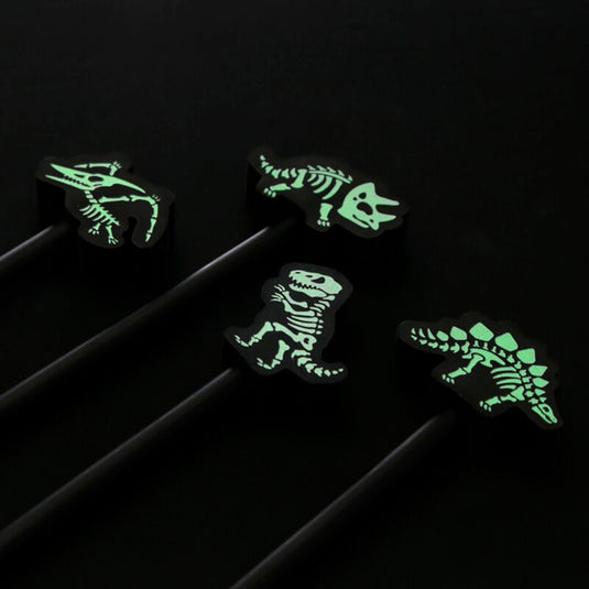 Dinosaurus glow-in-the-dark skelet - gum potlood