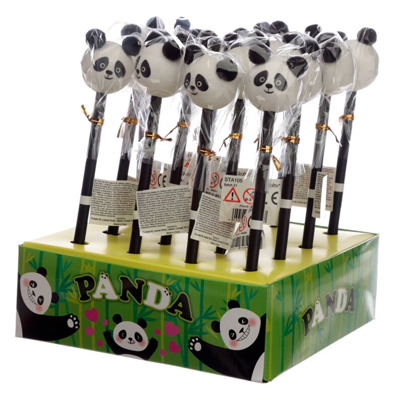 Load image into Gallery viewer, Panda - pom pom potlood
