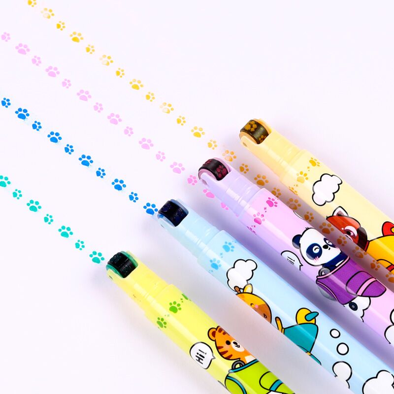 Load image into Gallery viewer, Adoramals wild 2-in-1 highlighter stempelwiel pen
