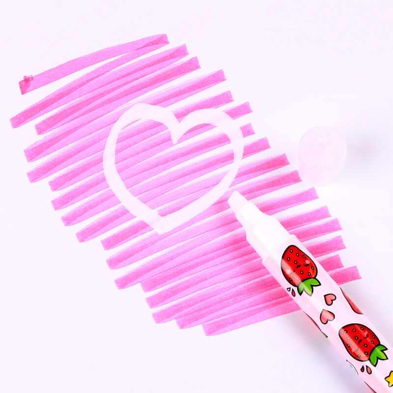 Load image into Gallery viewer, Foodiemals fruit uitwisbare highlighter set van 6 met geur inkt
