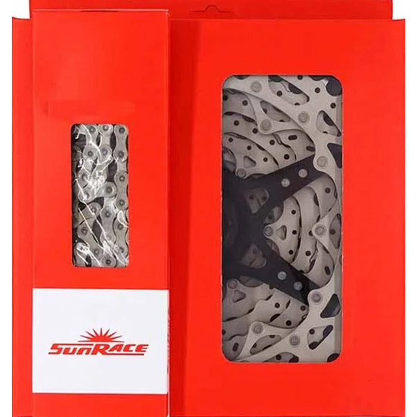 Load image into Gallery viewer, Spanninga sunrace combipack csr91 9v hg 11-28t met ketting cnm94
