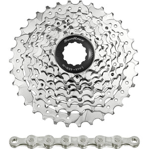 Spanninga sunrace combipack csm66 8v 11-32t met ketting cnm84