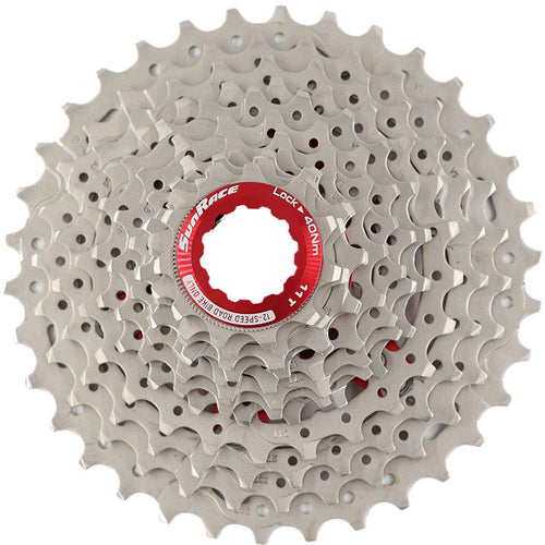 Superior sunrace cassette csrz800 12v 11-30t zilver rood