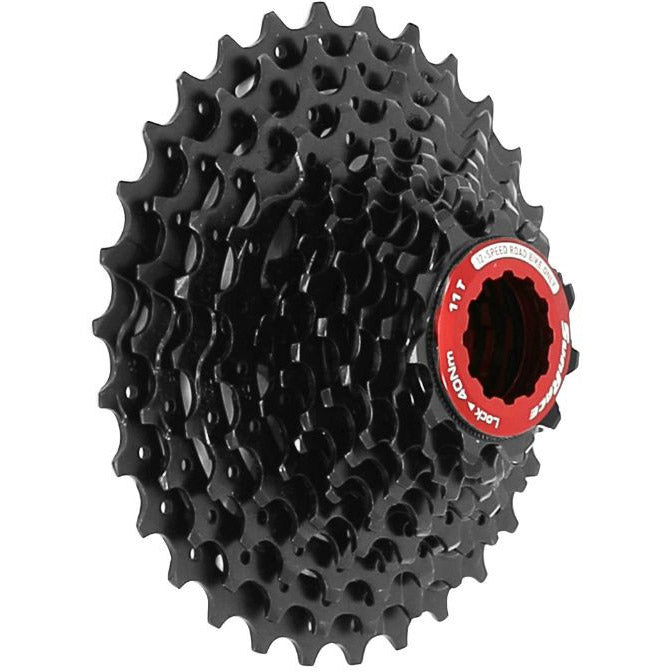 Load image into Gallery viewer, Rockmachine sunrace cassette csrz800 12v 11-36t zwart rood
