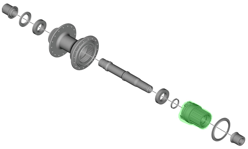 Load image into Gallery viewer, Shimano microspline mtb 12-speed steel freehub body for fh-tc600-ms-b
