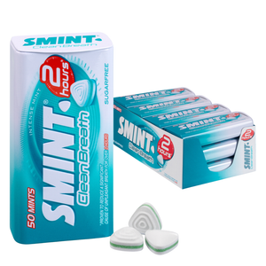 Smint clean breath intense mint - frismakers - suikervrij - 1x12stuks
