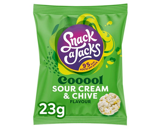 Snack a jacks sour cream chive (8x 23gr)