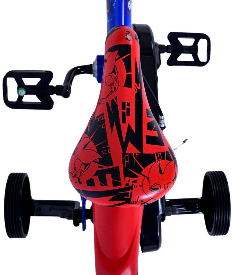 Load image into Gallery viewer, Sonic prime kinderfiets - jongens - 12 inch - blauw rood - twee handremmen
