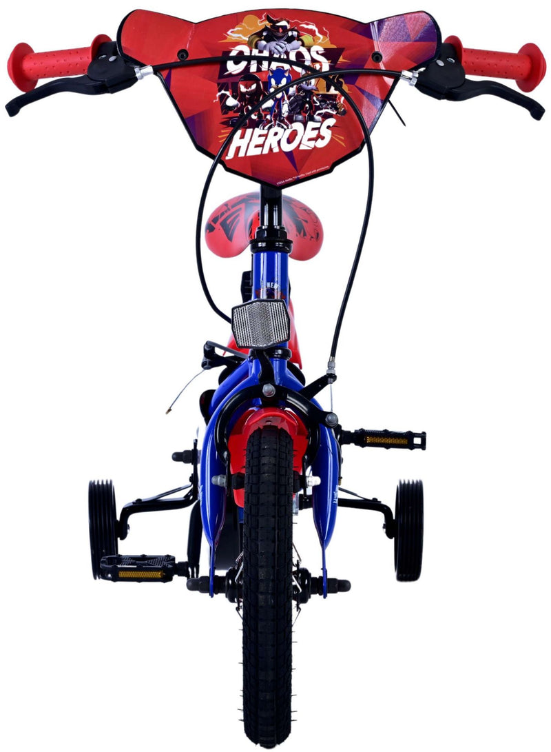 Load image into Gallery viewer, Sonic prime kinderfiets - jongens - 12 inch - blauw rood - twee handremmen
