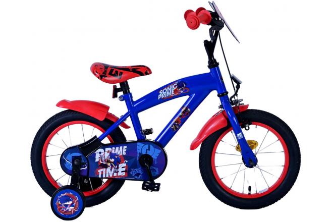 Load image into Gallery viewer, Sonic prime kinderfiets - jongens - 14 inch - blauw rood
