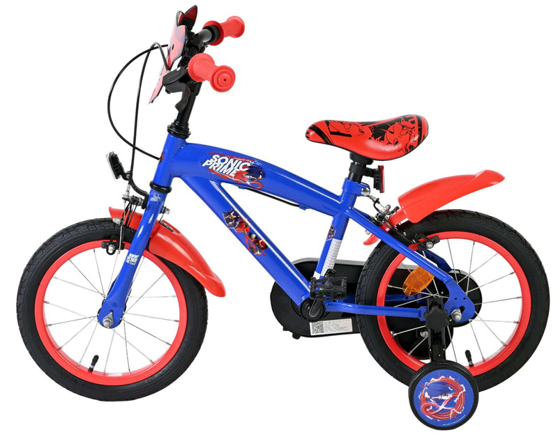 Load image into Gallery viewer, Schall sonic prime kinderfiets - jongens - 14 inch - blauw rood - twee handremmen
