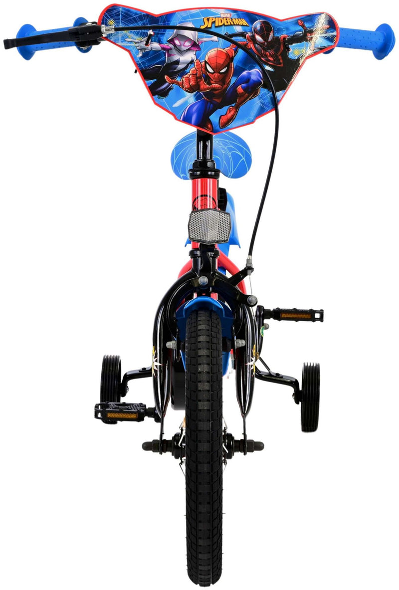 Afbeelding laden in galerijviewer, Spiderman marvel spider-man kinderfiets - jongens - 14 inch - rood blauw
