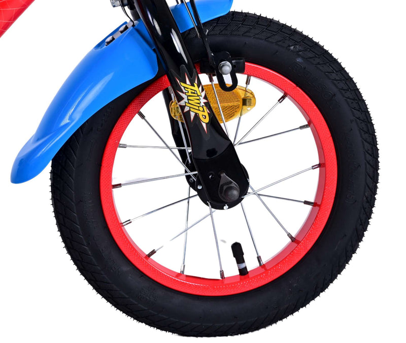 Load image into Gallery viewer, Ultimate Spider-Man Kinderfiets - Jongens - 12 inch - Blauw Rood - Twee handremmen
