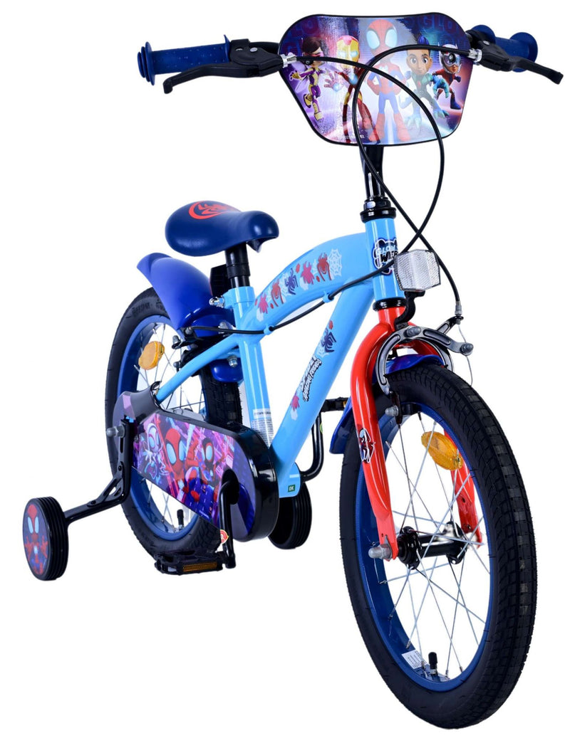 Load image into Gallery viewer, Spidey und seine tollen freunde spidey kinderfiets - jongens - 16 inch - blauw - twee handremmen
