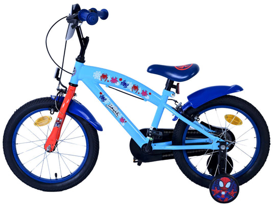 Spidey und seine tollen freunde spidey kinderfiets - jongens - 16 inch - blauw - twee handremmen