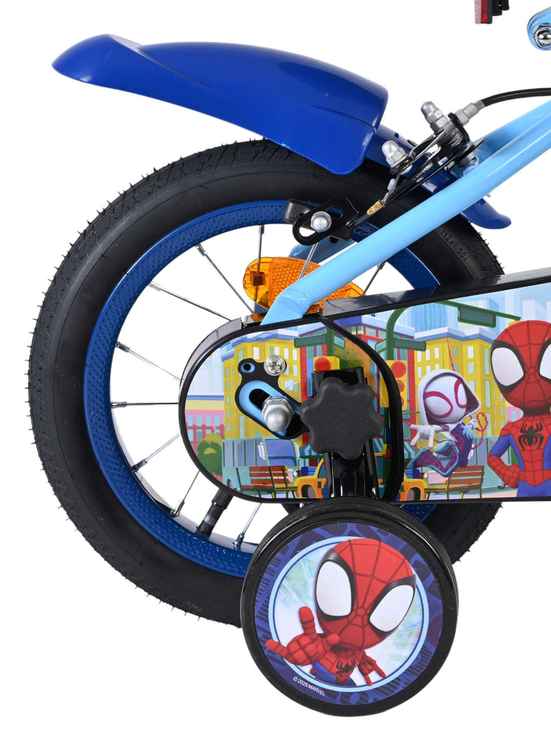Load image into Gallery viewer, Spidey und seine tollen freunde spidey kinderfiets - jongens - 12 inch - blauw - twee handremmen
