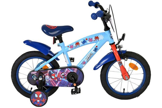 Spidey und seine tollen freunde spidey kinderfiets - jongens - 14 inch - blauw