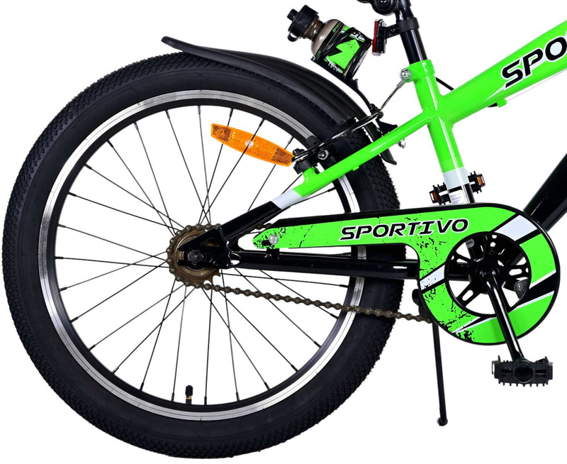 Load image into Gallery viewer, Volare Sportivo Kinderfiets - Jongens - 20 inch - Groen - Twee handremmen

